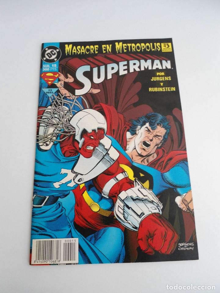 C&oacute;mics: SUPERMAN n&ordm; 15 - MASACRE EN METROPOLIS - EDICIONES ZINCO - 1994 - Foto 1