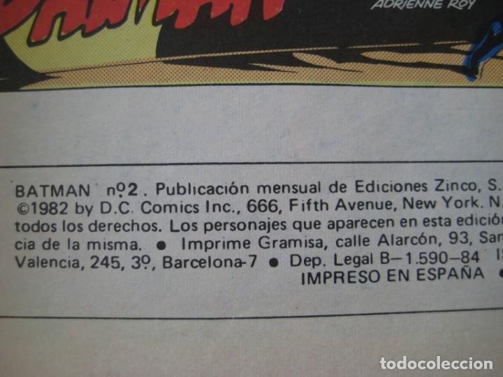 Cómics: BATMAN EDICIONES ZINCO, Nº 2, 1982 - Foto 3 - 147925862