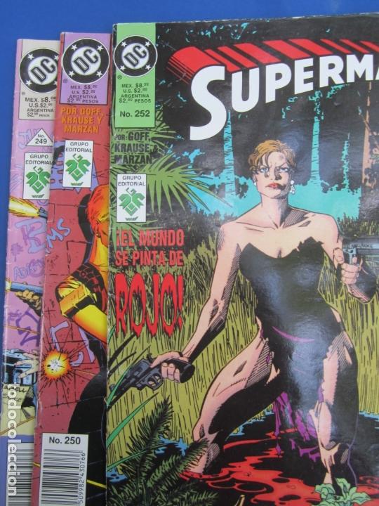 C&oacute;mics: superman , numeros 249 , 250 , 252 D C , 1996 - Foto 1