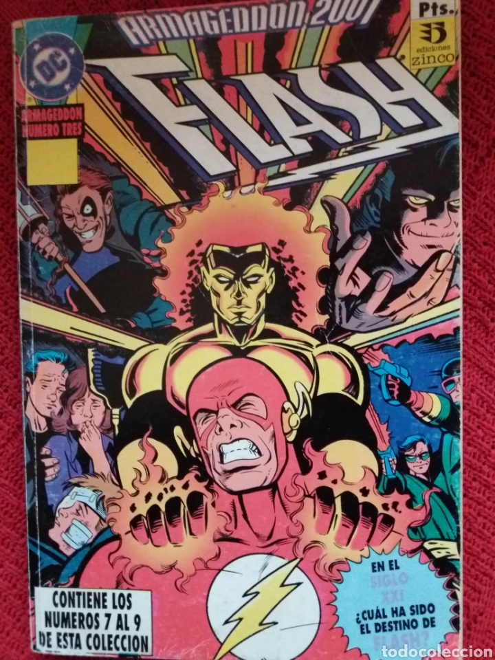 C&oacute;mics: FLASH ARMAGEDON 2001 CONTIENE LOS N&Uacute;MEROS 7 AL 9 EDICIONES ZINCO - Foto 1