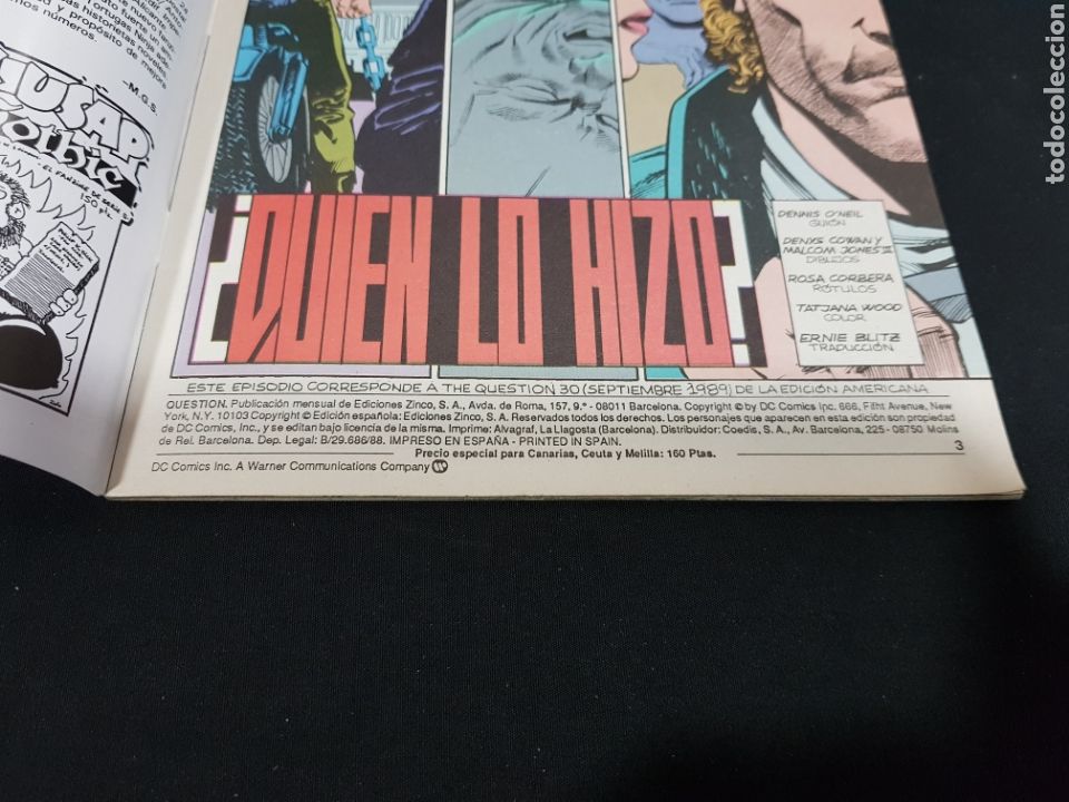 C&oacute;mics: DC Comics &rdquo;Question&rdquo; 1988-1989. Ediciones Zinco - Foto 56