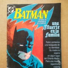 Cómics: BATMAN: UNA MUERTE EN LA FAMILIA N°1, POR STARLIN Y APARO (ZINCO, 1987). CON FICHAS DE ROBIN Y JOKER. Lote 301422628