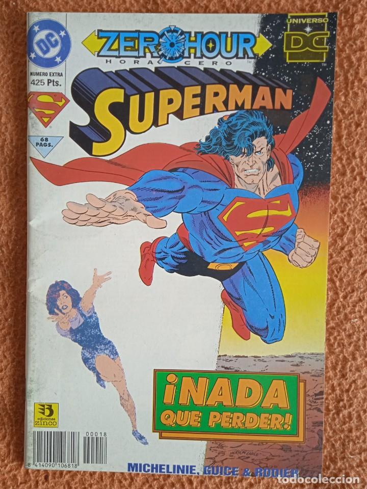 C&oacute;mics: Superman Zero Hour/Hora Cero N&uacute;mero Extra: &iexcl;Nada que Perder! (Zinco, 1993). 68 p&aacute;ginas a color. - Foto 1