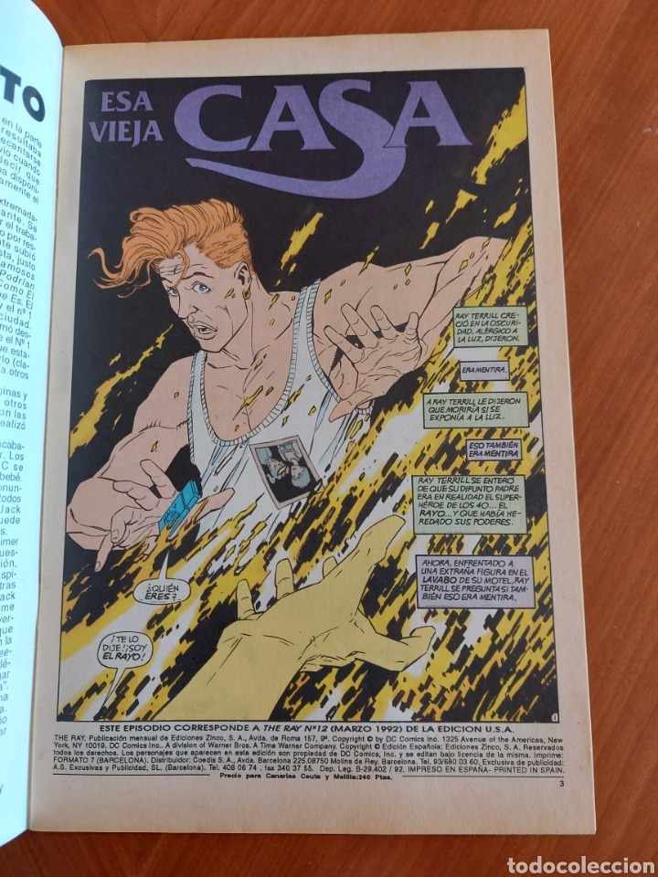 C&oacute;mics: N&uacute;m 2 The Ray El Rayo Derrotado Zinco 1992 Dc - Foto 2