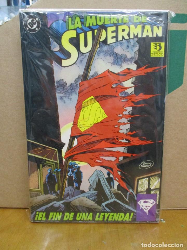 2 TOMOS DE SUPERMAN - LA MUERTE DE SUPERMAN + FUNERAL POR UN AMIGO - ED.ZINCO (Tebeos y Comics - Zinco - Superman)