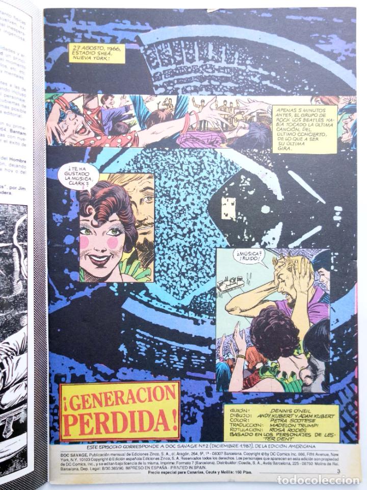 C&oacute;mics: DOC SAVAGE 2. GENERACI&Oacute;N PERDIDA (ONeil / Kubert / Kubert) Zinco, 1990. OFRT - Foto 3