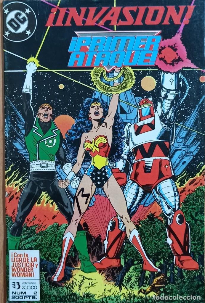 C&oacute;mics: INVASION PRIMER ATAQUE N.&ordm; 2 - EDICIONES ZINCO DC 1990 - DE KIOSKO. - Foto 1