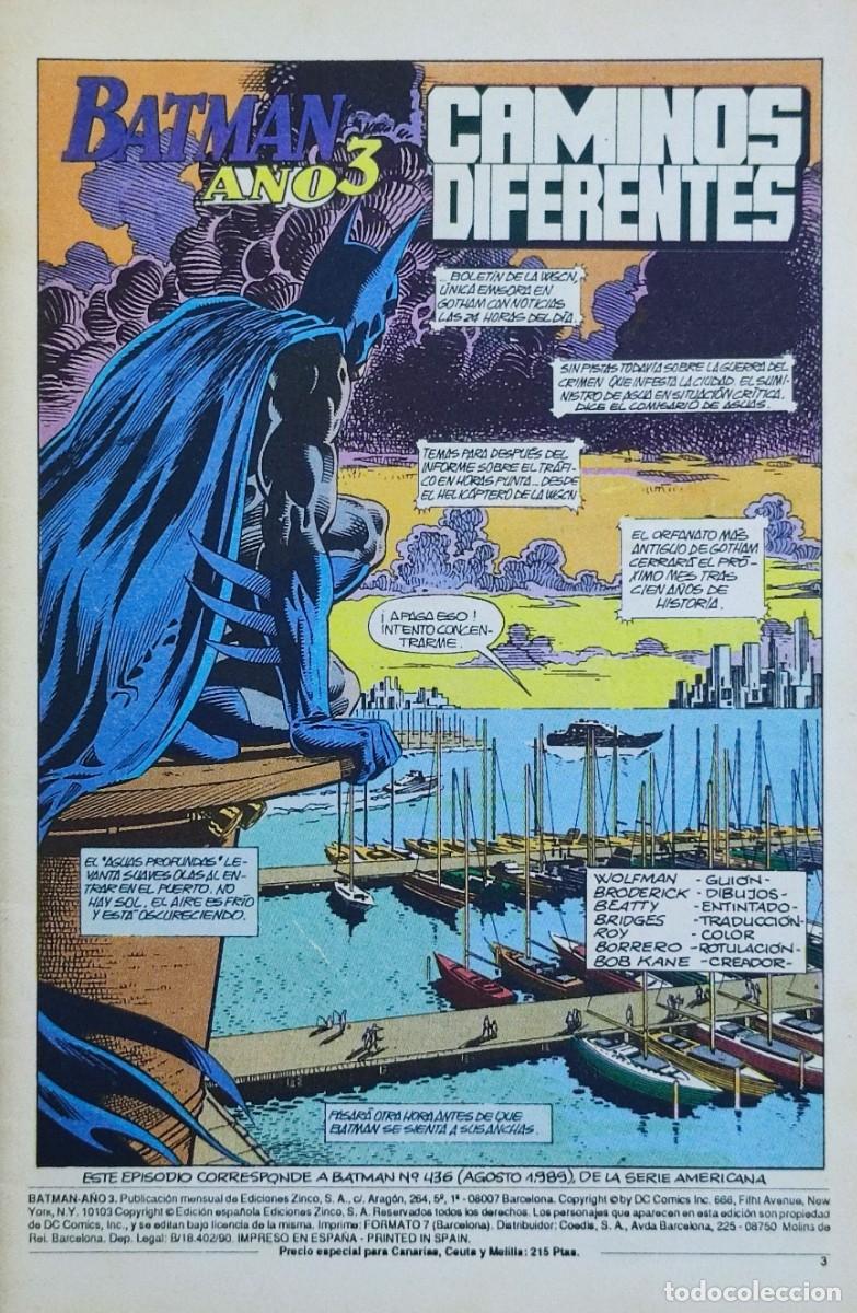 C&oacute;mics: BATMAN A&Ntilde;O 3 N&ordm;1 - 1990 EDICIONES ZINCO. - Foto 4