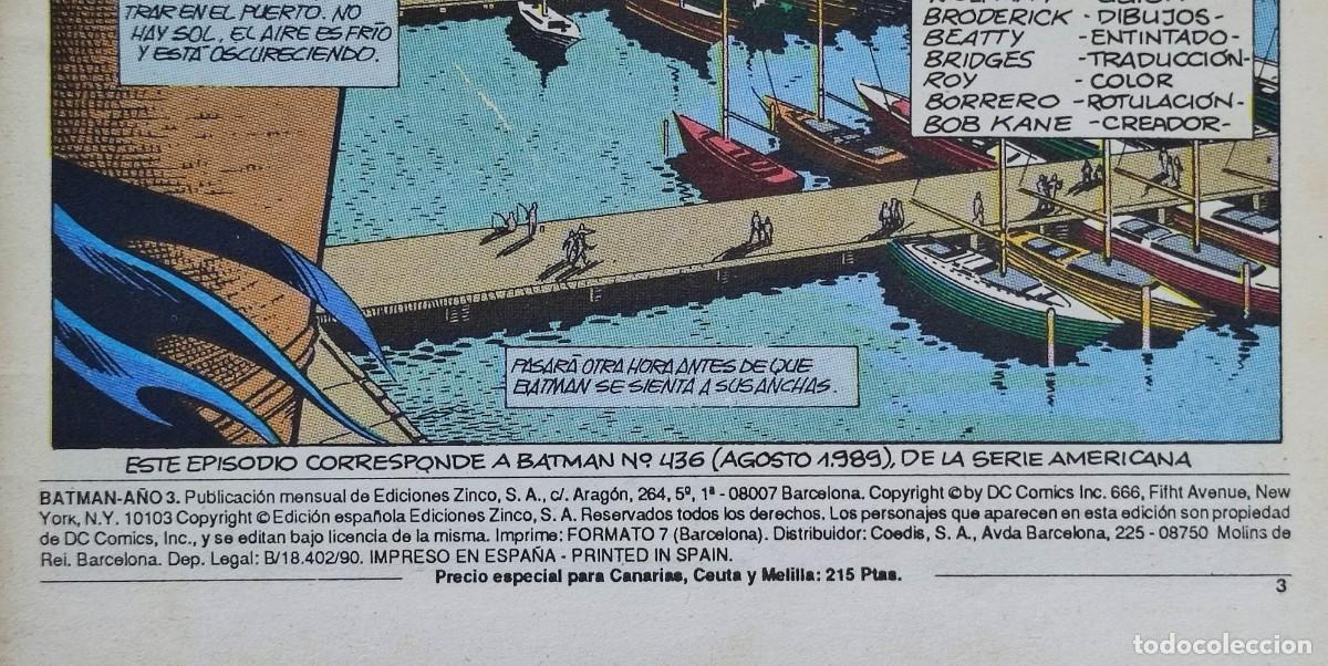 C&oacute;mics: BATMAN A&Ntilde;O 3 N&ordm;1 - 1990 EDICIONES ZINCO. - Foto 7