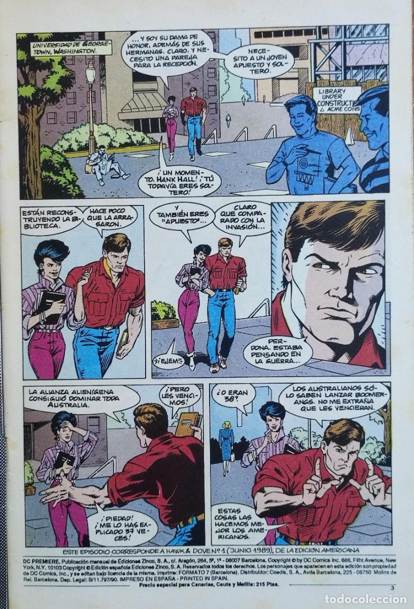 C&oacute;mics: DC PREMIERE N&ordm;1 HAWK & DOVE - DC EDICIONES ZINCO 1990. - Foto 4