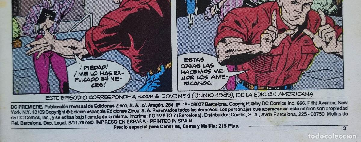 C&oacute;mics: DC PREMIERE N&ordm;1 HAWK & DOVE - DC EDICIONES ZINCO 1990. - Foto 7