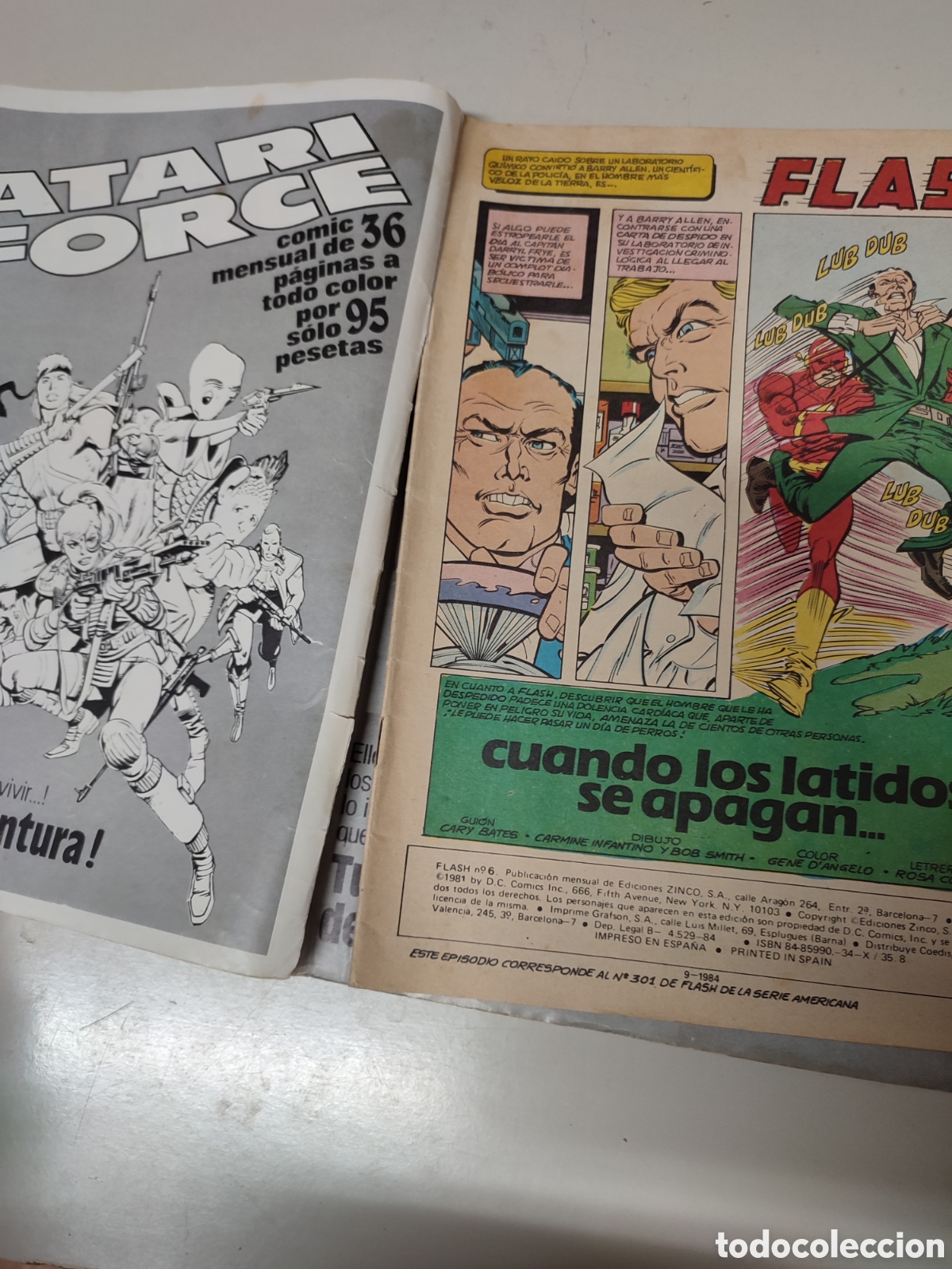 C&oacute;mics: Comic Flash, ediciones Zinco, n&uacute;mero 6. Defectuoso - Foto 3