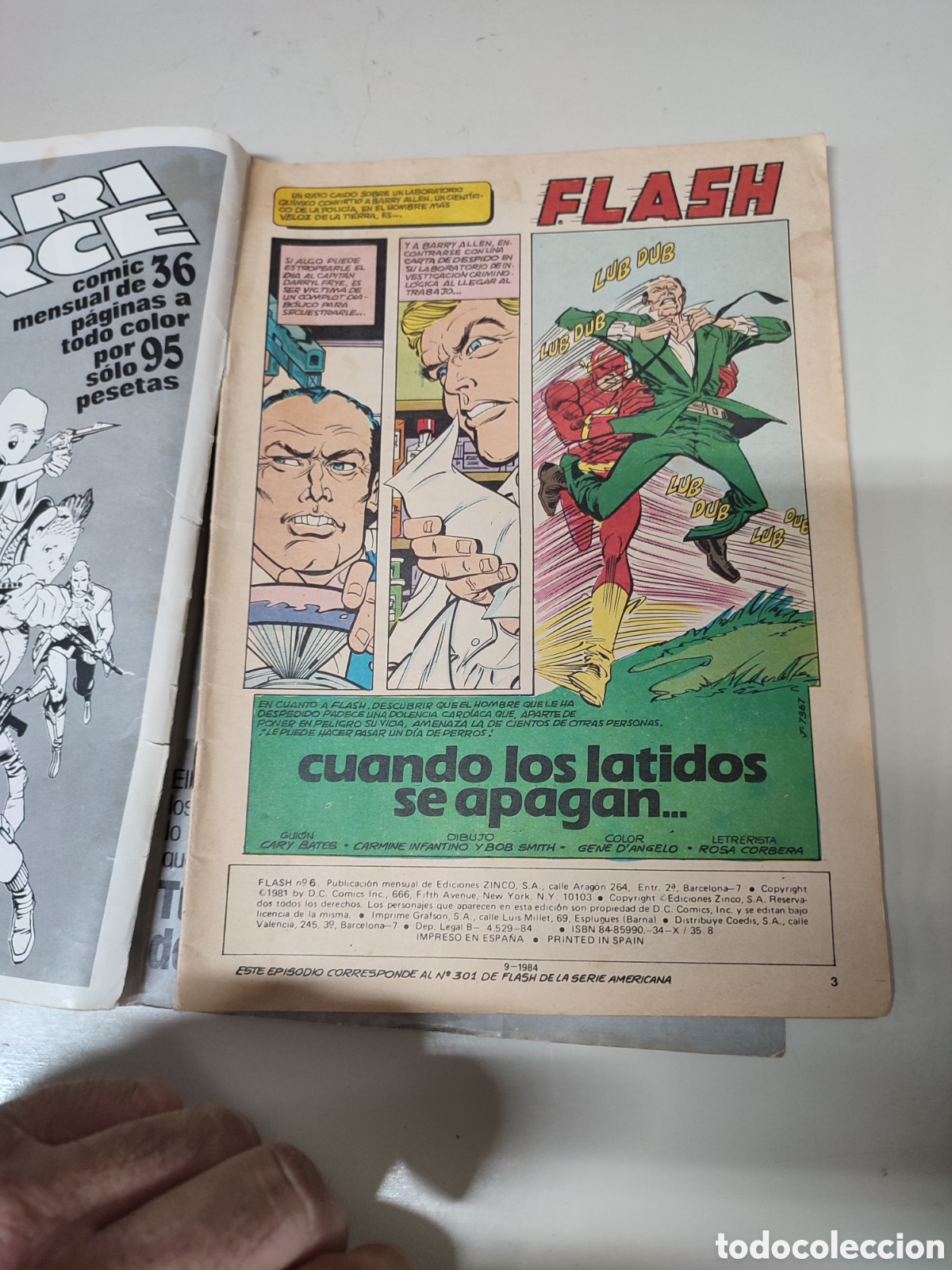 C&oacute;mics: Comic Flash, ediciones Zinco, n&uacute;mero 6. Defectuoso - Foto 4