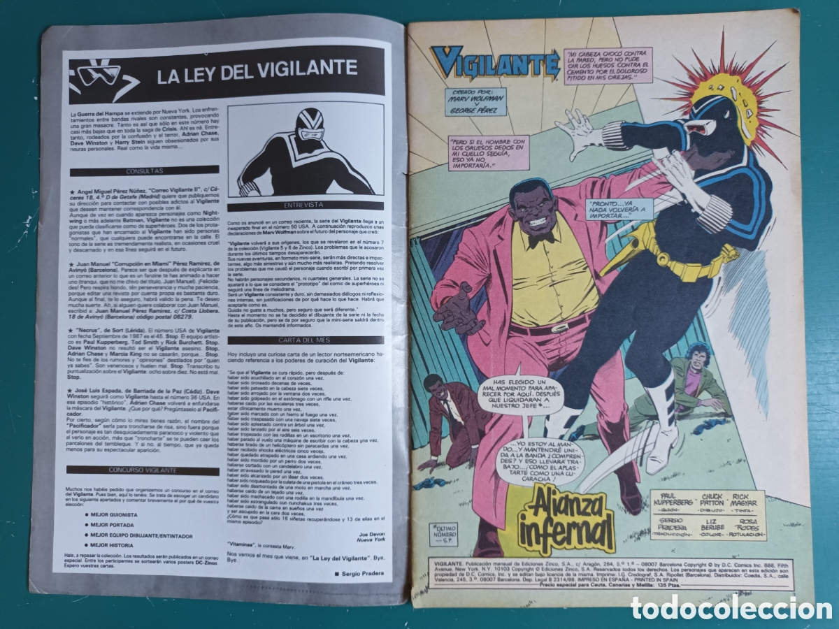 C&oacute;mics: Vigilante N&deg; 25 ZINCO - DC COMICS 1988 - Foto 2