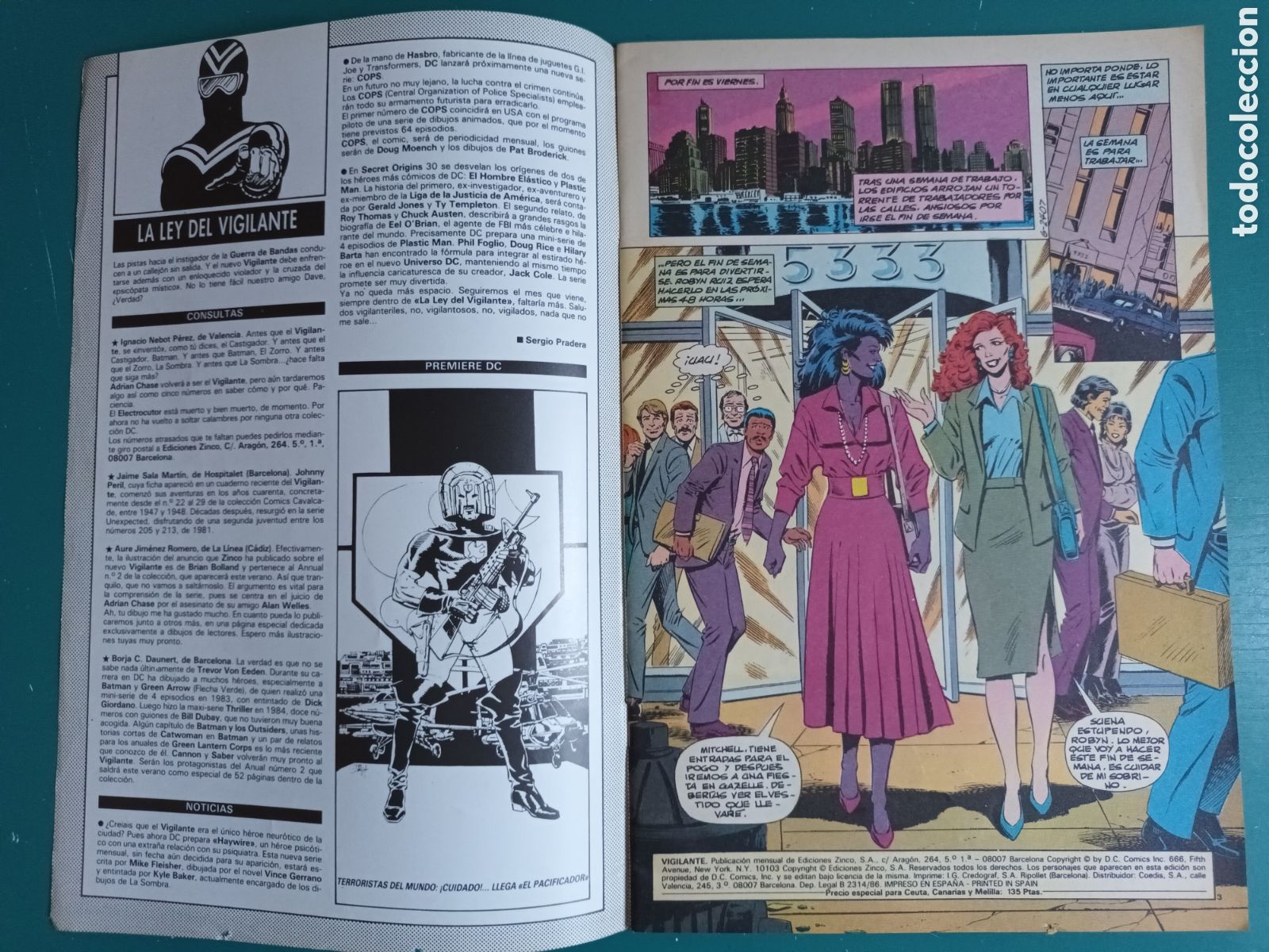 C&oacute;mics: Vigilante N&deg; 27 ZINCO- DC COMICS 1988 - Foto 2