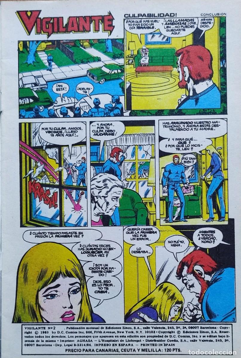 C&oacute;mics: VIGILANTE N&ordm; 2 Y 5 - 1986 DC. EDICIONES ZINCO. - Foto 5