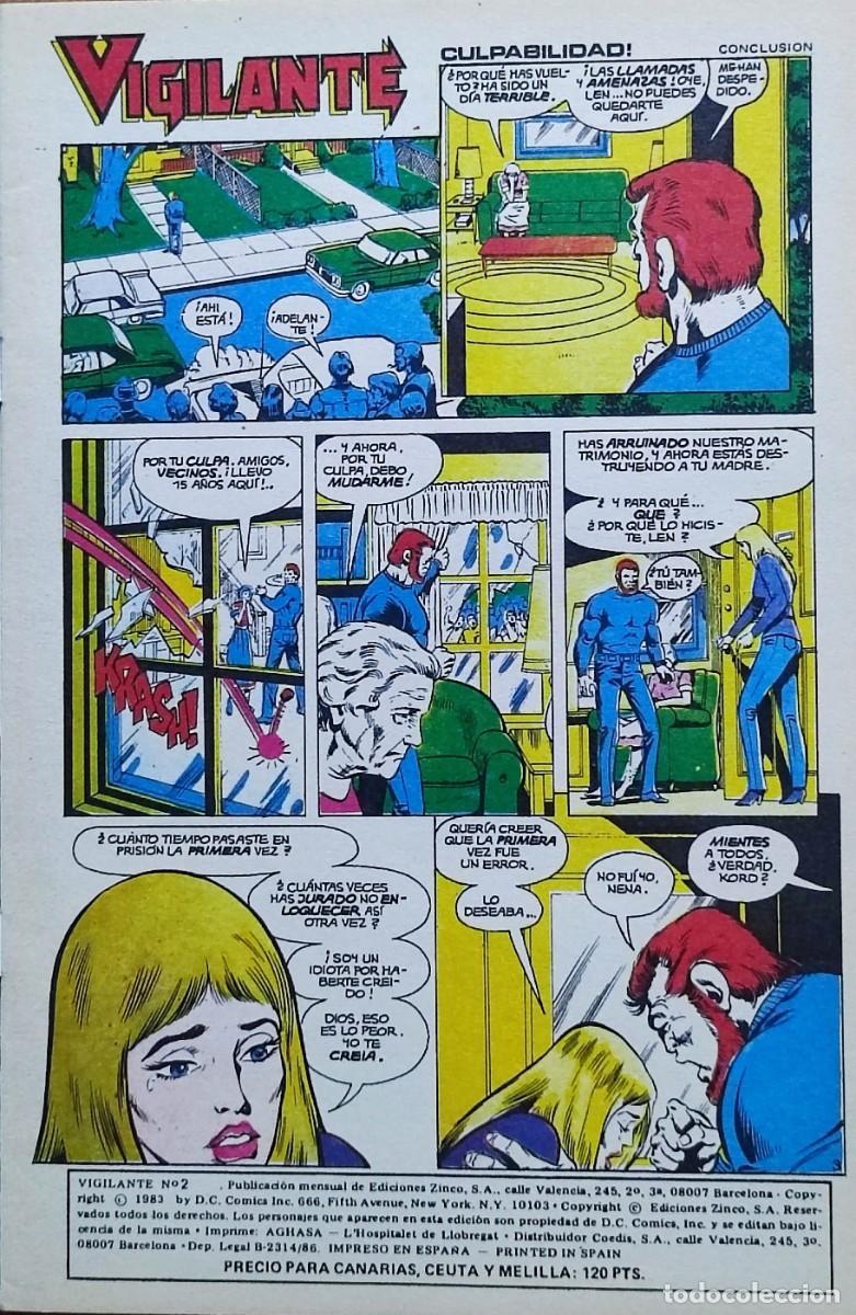 C&oacute;mics: VIGILANTE N&ordm; 2 4 Y 5 - 1986 DC. EDICIONES ZINCO. - Foto 6