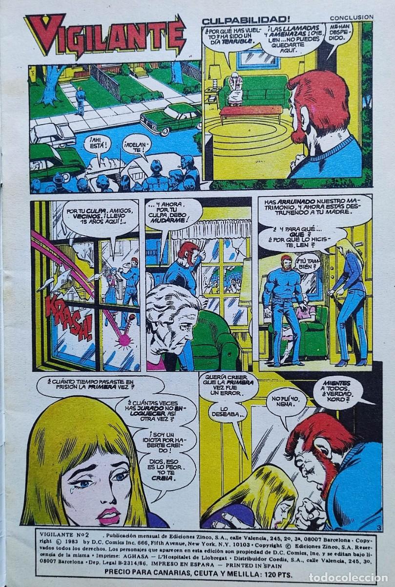 C&oacute;mics: VIGILANTE N&ordm; 2 3 4 Y 5 - 1986 DC. EDICIONES ZINCO. - Foto 6