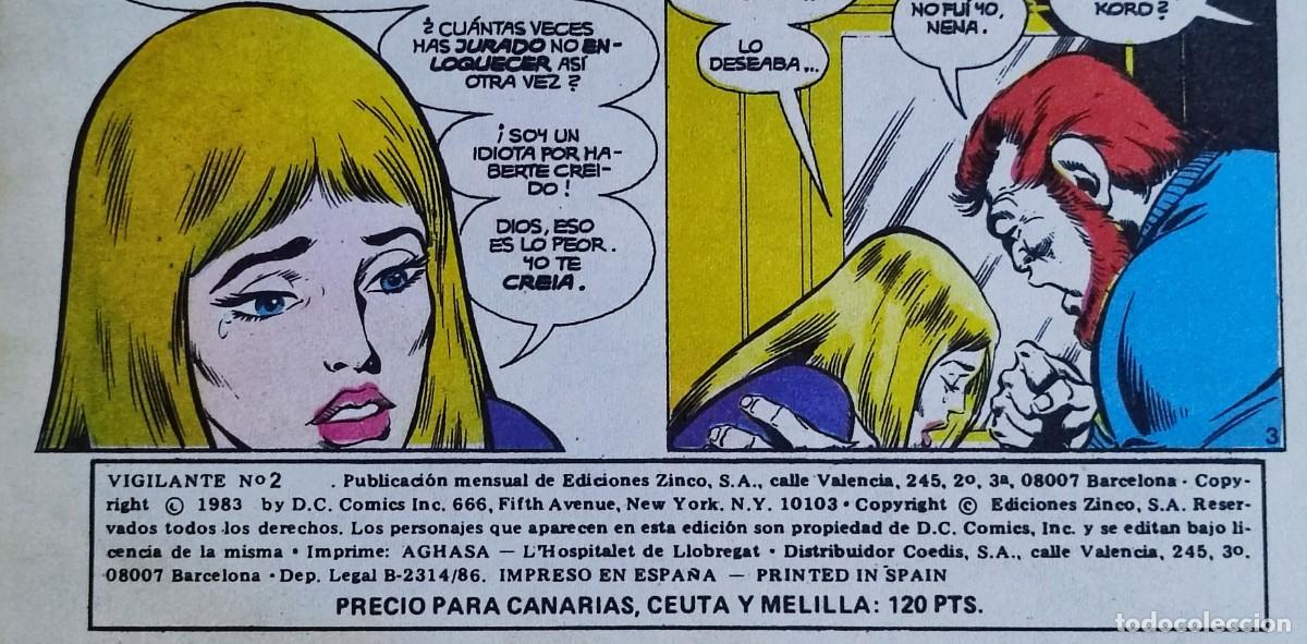 C&oacute;mics: VIGILANTE N&ordm; 2 3 4 Y 5 - 1986 DC. EDICIONES ZINCO. - Foto 10