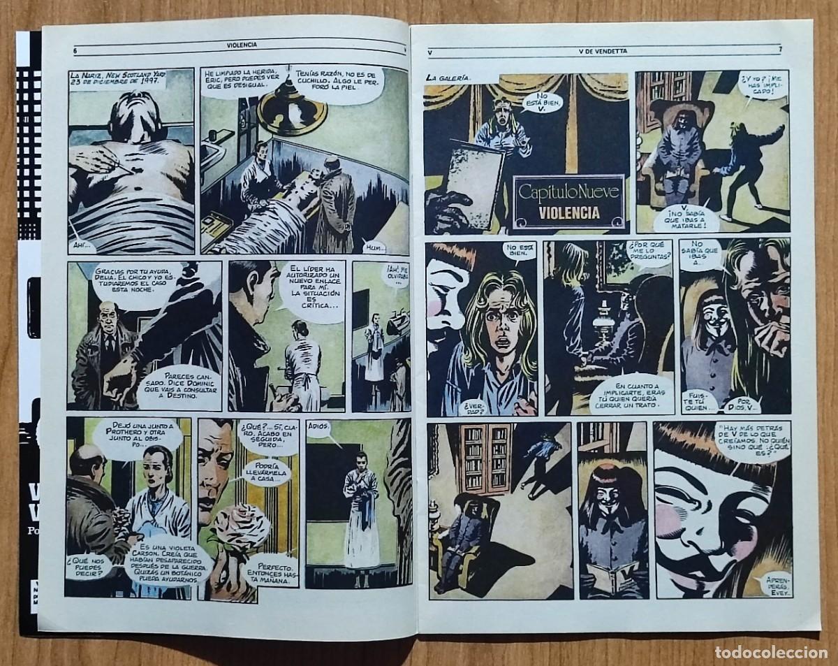 C&oacute;mics: V DE VENDETTA DOS EJEMPLARES N&ordm; 3 Y 5 ALAN MOORE / DAVID LLOYD - 1989 EDICIONES ZINCO. - Foto 4