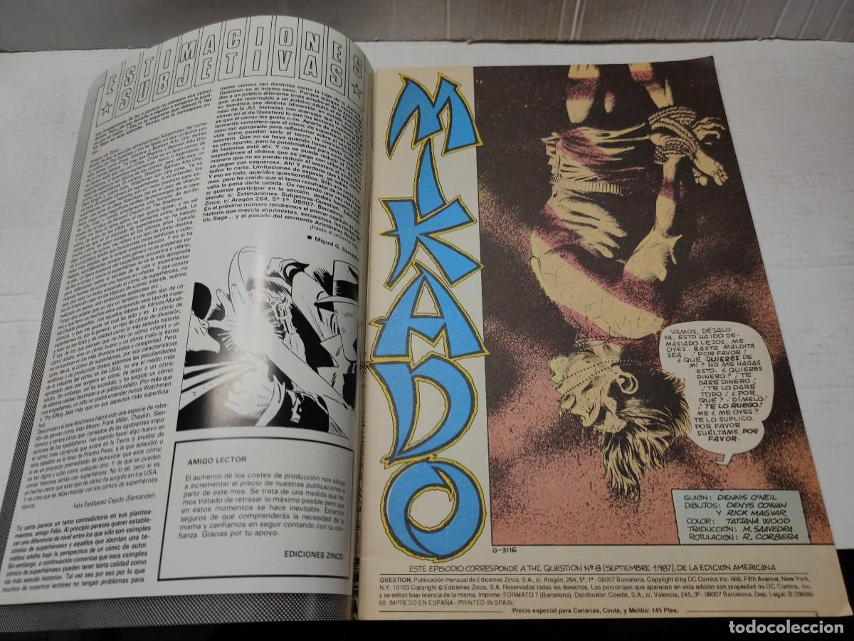 C&oacute;mics: Comic - QUESTION - Ediciones ZINCO n&deg; 8 de 1987 - Foto 2