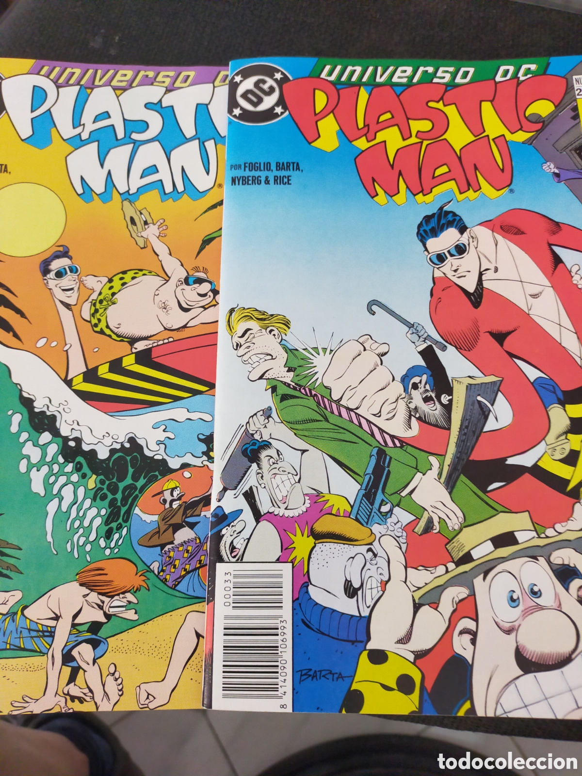 C&oacute;mics: LOTE PLASTIC MAN 34-35 MUY BUEN ESTADO EN PL&Aacute;STICO PROTECTOR - Foto 1