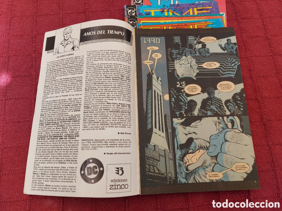 C&oacute;mics: TIME MASTERS LOS AMOS DEL TIEMPO, SERIE DE 8 COMICS, COMPLETA, EDICIONES ZINCO - Foto 19