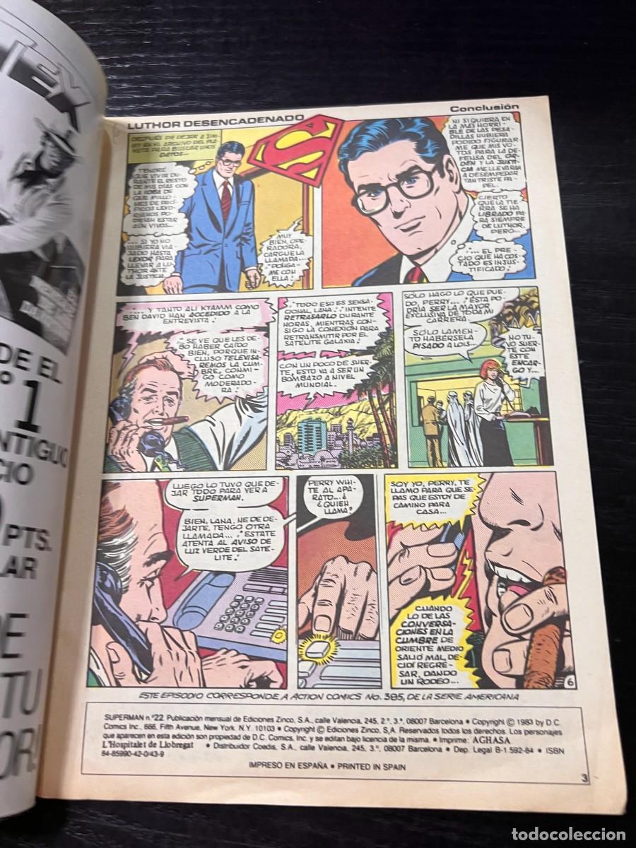 C&oacute;mics: SUPERMAN. N&ordm; 22.- RENACIDO! DC. EDICIONES ZINCO. - Foto 3