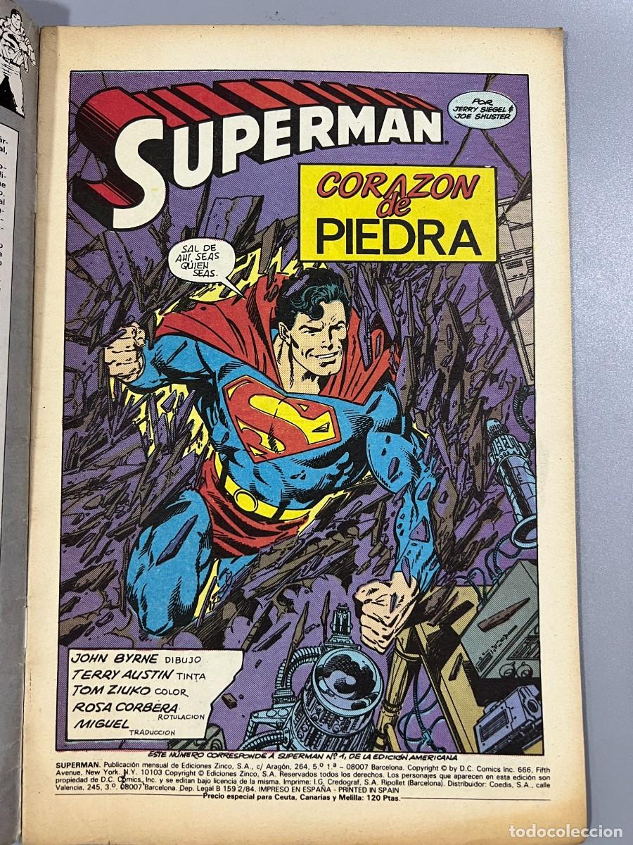 C&oacute;mics: SUPERMAN. N&ordm; 6.- CORAZON DE PIEDRA. DC. EDICIONES ZINCO. - Foto 2