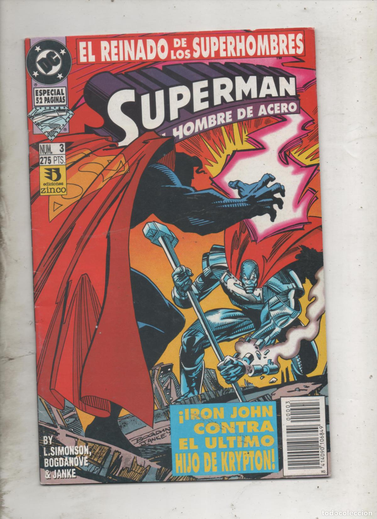 C&oacute;mics: SUPERMAN EL HOMBRE DE ACERO N&ordm; 3 . ZINCO -E2 - Foto 1