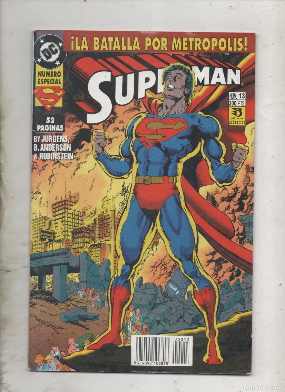 C&oacute;mics: SUPERMAN VOL. 3 N&ordm; 13 . ZINCO -E2 - Foto 1