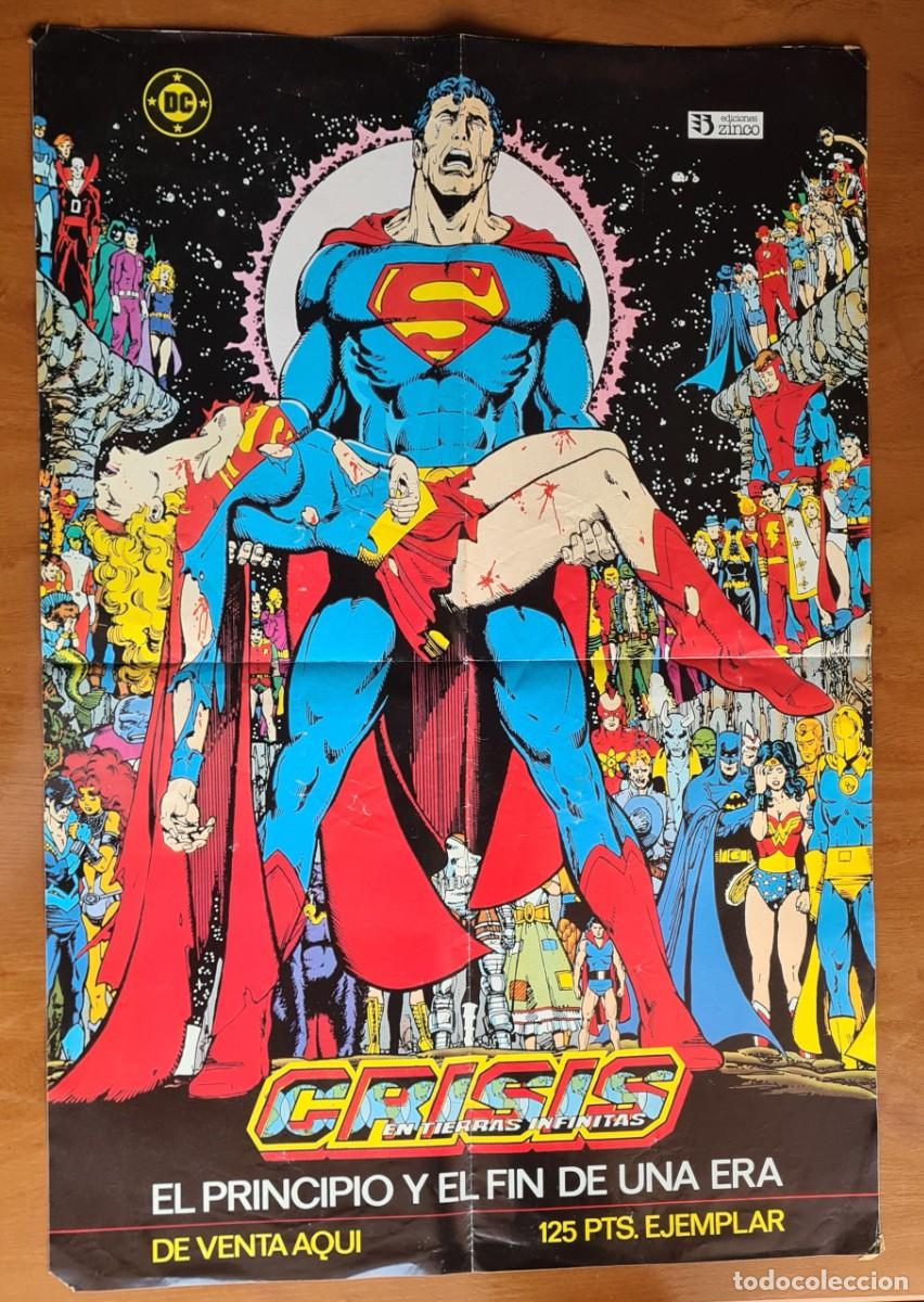 C&oacute;mics: Ediciones Zinco - Poster Superman anuncio Crisis en Tierras Infinitas - Foto 1