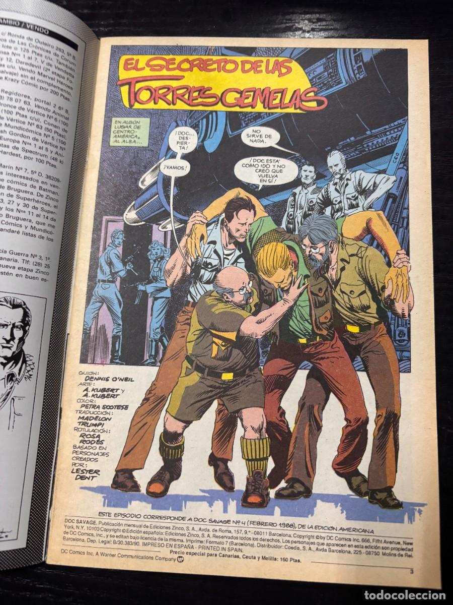 C&oacute;mics: DOC SAVAGE. N&ordm; 4.- EL SECRETO DE LAS TORRES GEMELAS. EDICIONES ZINCO. - Foto 2