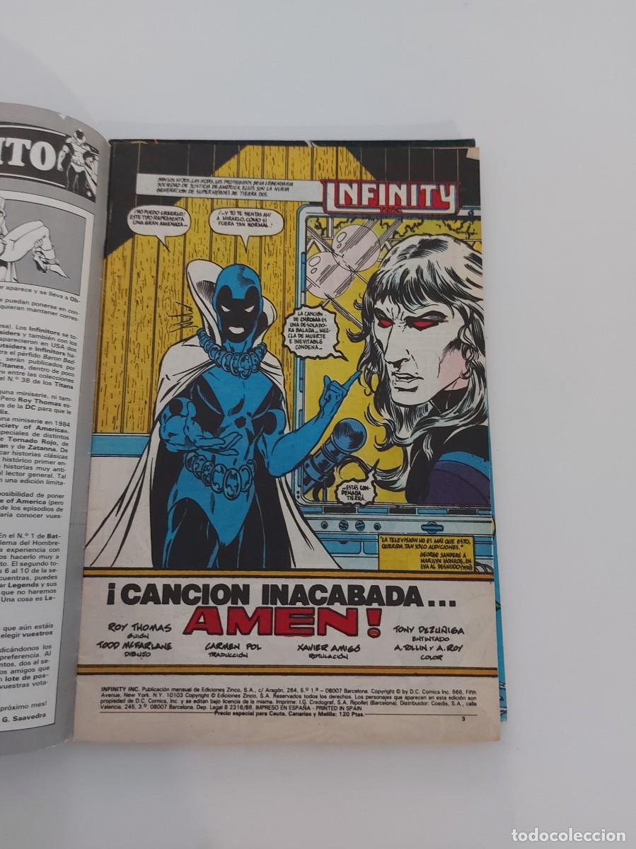 C&oacute;mics: LOTE INFINITY INC. 3 EJEMPLARES (DE 22). GRAPA. ZINCO. DC. 1987. - Foto 5