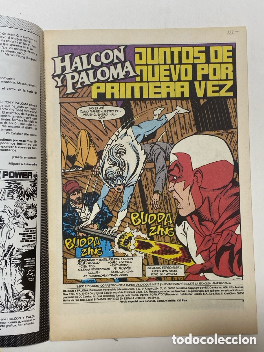 C&oacute;mics: DC 2 c&oacute;mics Halc&oacute;n y Paloma n&uacute;mero 1 y 2 Ediciones Zinco - Foto 5
