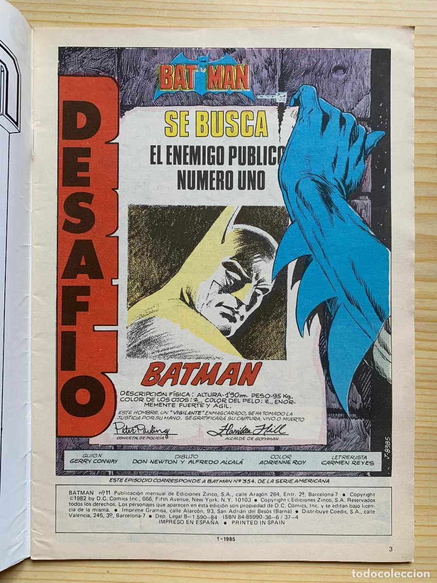 C&oacute;mics: Batman n&ordm; 11 / 1982 - Buen Estado - Foto 2