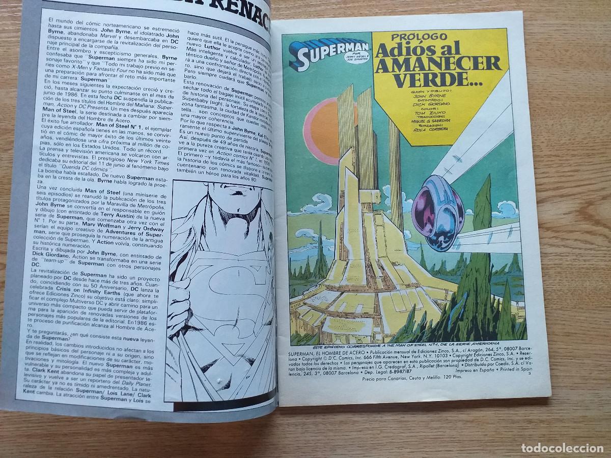C&oacute;mics: SUPERMAN EL HOMBRE DE ACERO - N&ordm; 1 - 1987 EDICIONES ZINCO - Foto 5