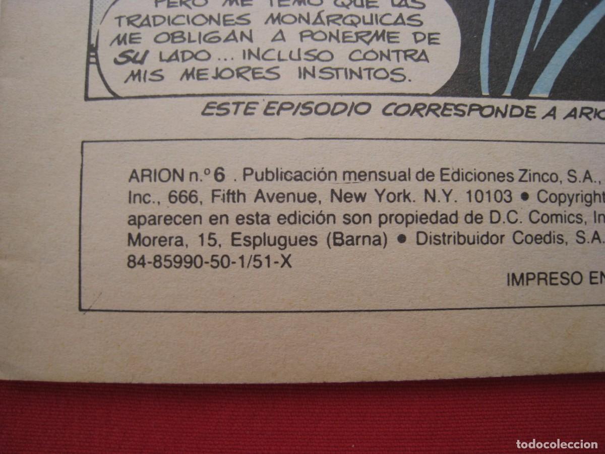 C&oacute;mics: ARION - N&ordm; 6 - EDICIONES ZINCO. - Foto 8