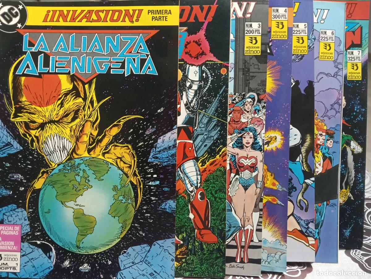 C&oacute;mics: INVASI&Oacute;N CASI COMPLETA 1 al 7 ED. ZINCO - Foto 1