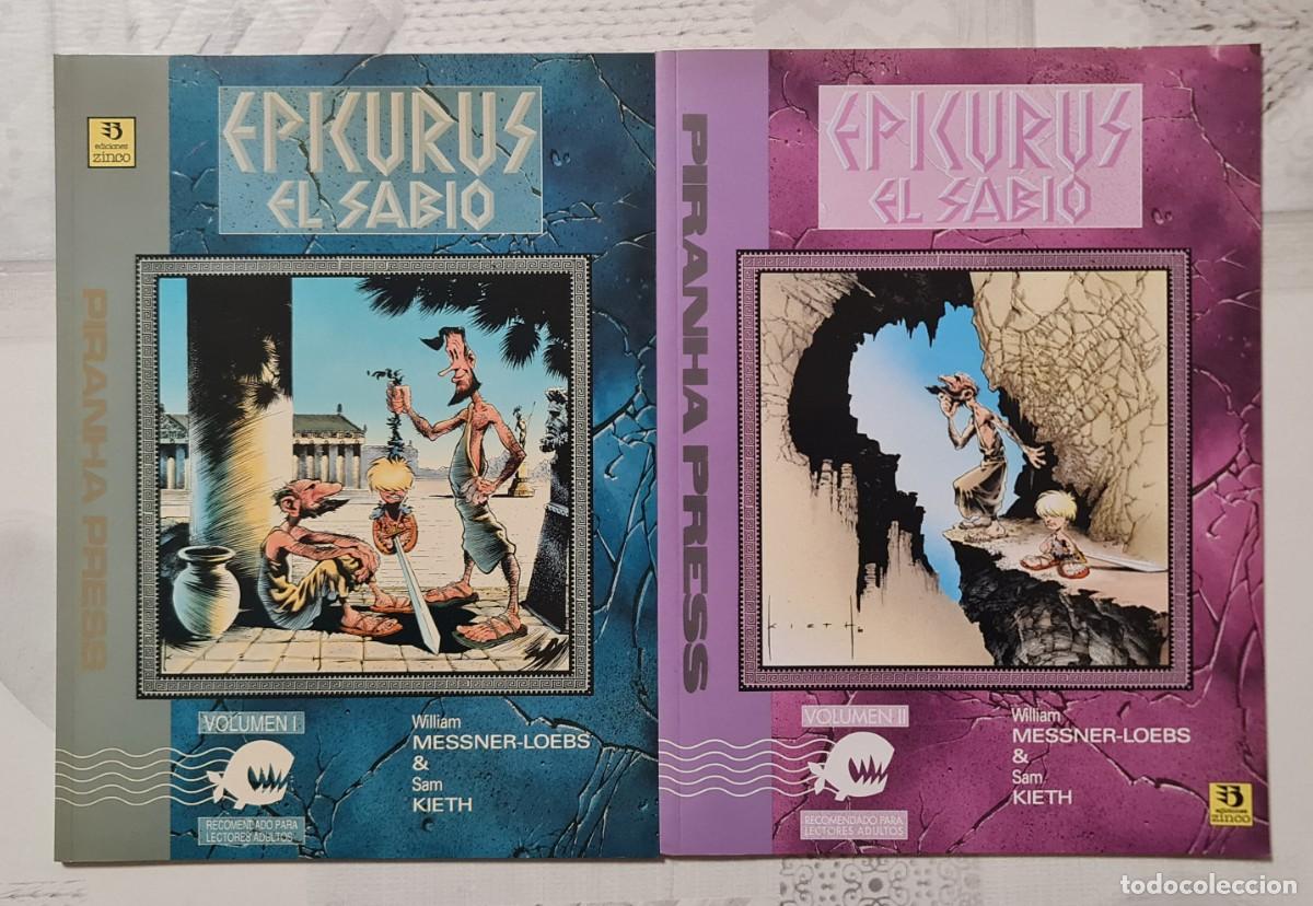 C&oacute;mics: EPICURUS EL SABIO. Colecci&oacute;n completa de 2 tomos. Ediciones Zinco 1991 - Foto 1