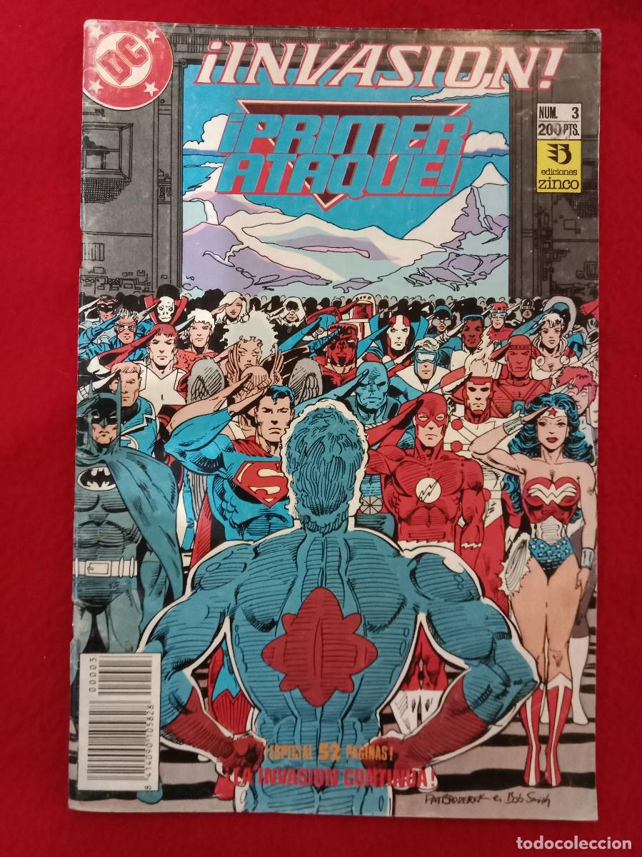 C&oacute;mics: &iexcl;INVASI&Oacute;N! - &iexcl;Primer Ataque! - N&ordm;. 3 - Ediciones Zinco. 1990 - Foto 1