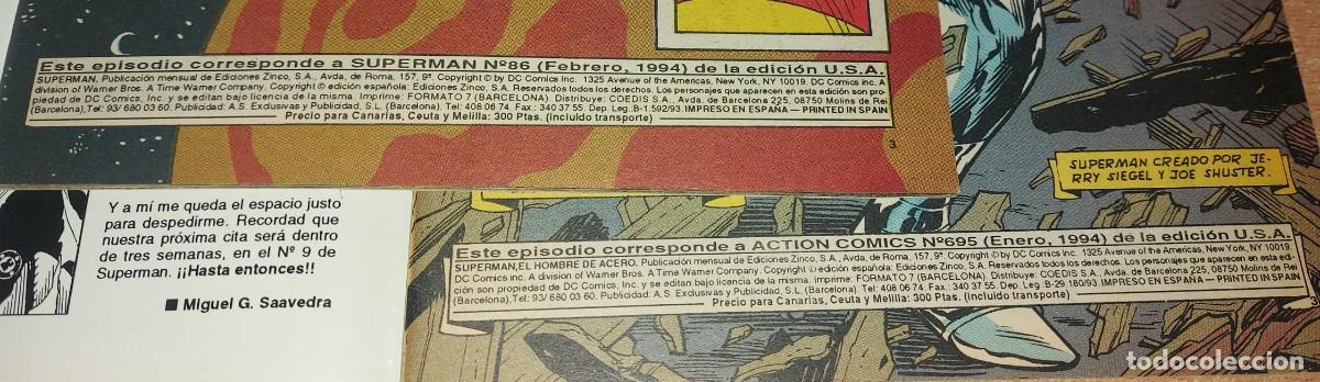 C&oacute;mics: 13 comics SUPERMAN ED. ZINCO ENTRE 3 Y 24 - Foto 5