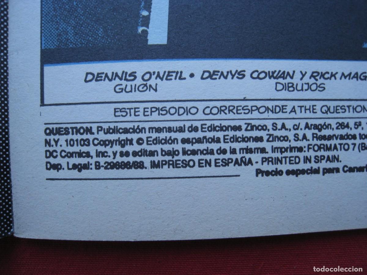 C&oacute;mics: QUESTION - N&ordm; 19 - EDICIONES ZINCO. - Foto 4