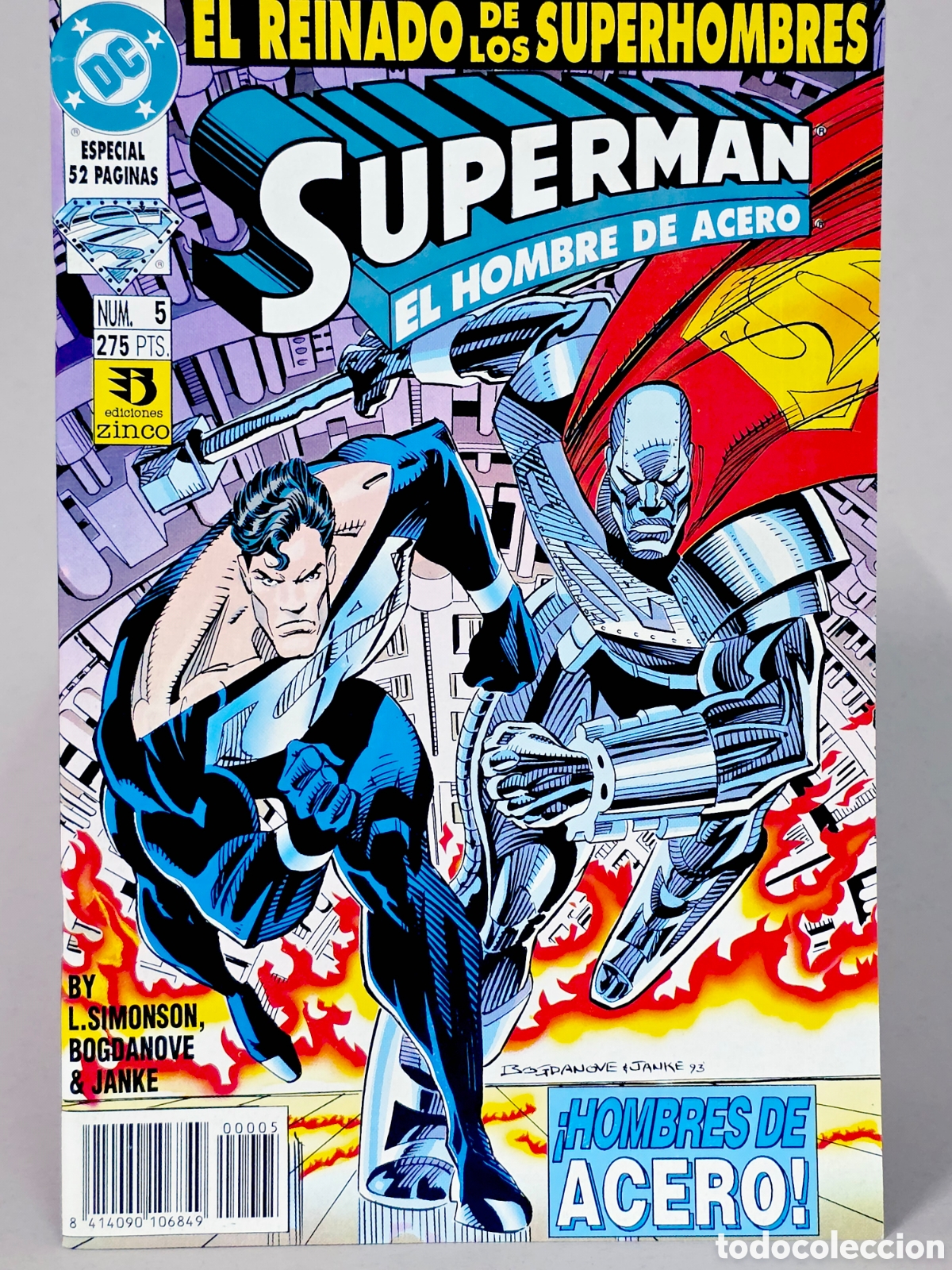 C&oacute;mics: C&Oacute;MIC EXCELENTE SUPERMAN EL HOMBRE DE ACERO 5 DC EDICIONES ZINCO GRAPA - Foto 1