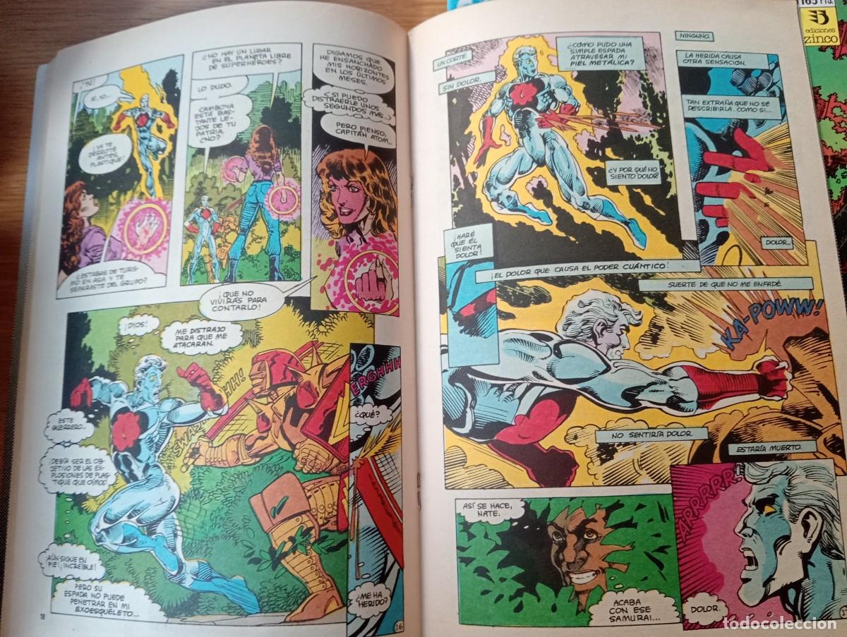 C&oacute;mics: LOTE CON 2 EJEMPLARES DE CAPIT&Aacute;N ATOM (DE 20). GRAPA. ZINCO. DC. 1989. - Foto 6
