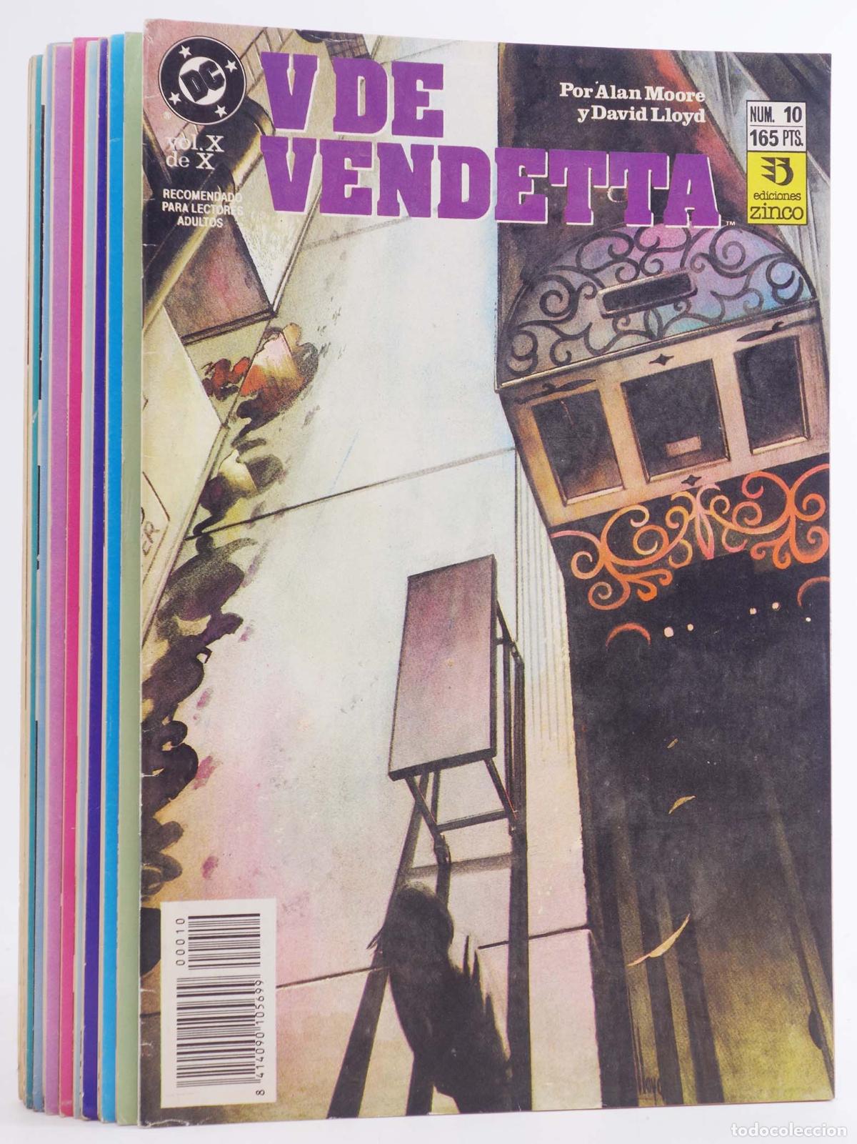 C&oacute;mics: V DE VENDETTA 1 A 10. COMPLETA (Alan Moore/David Lloyd) Zinco, 1989 - Foto 2