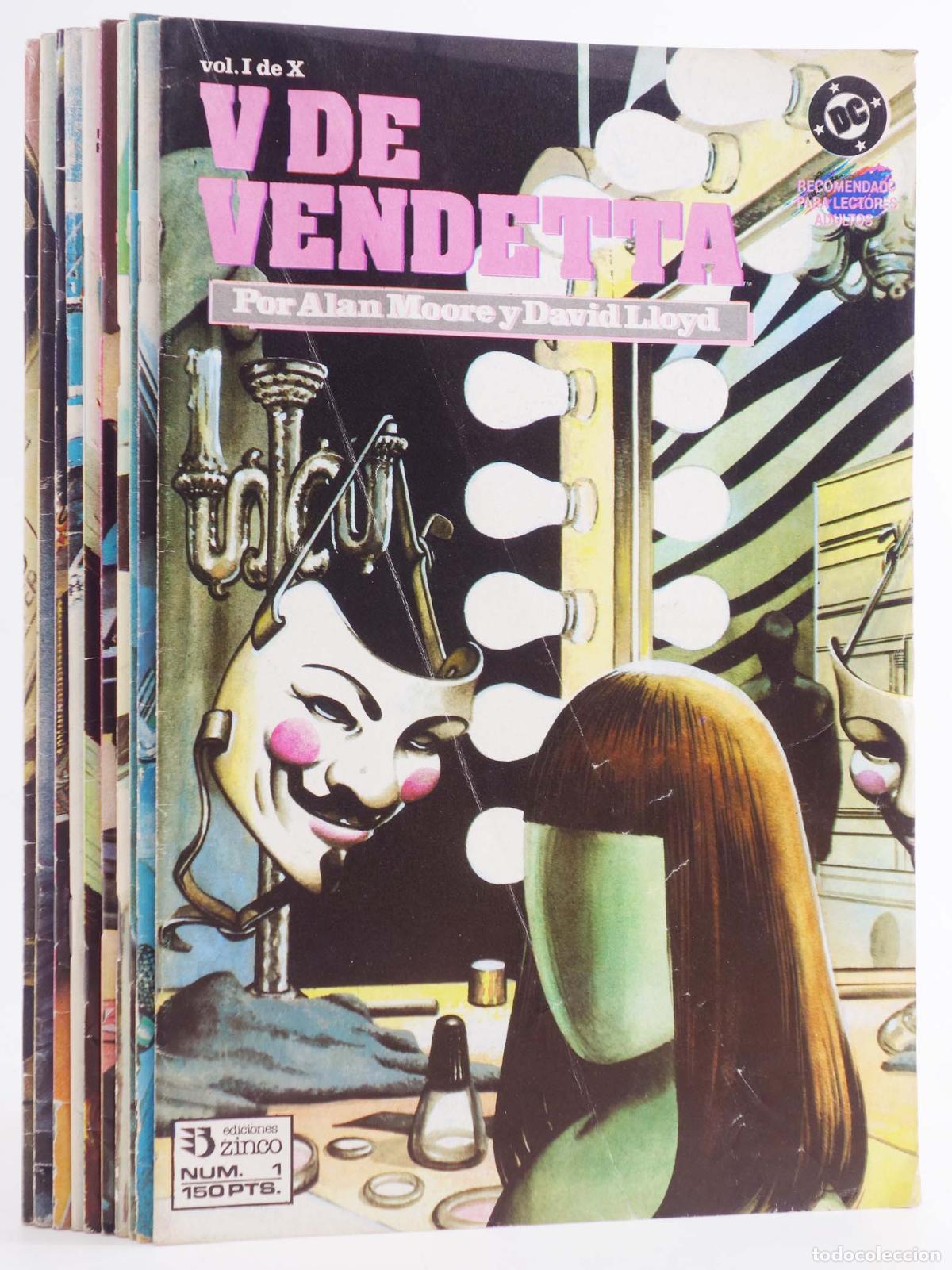 C&oacute;mics: V DE VENDETTA 1 A 10. COMPLETA (Alan Moore/David Lloyd) Zinco, 1989 - Foto 1