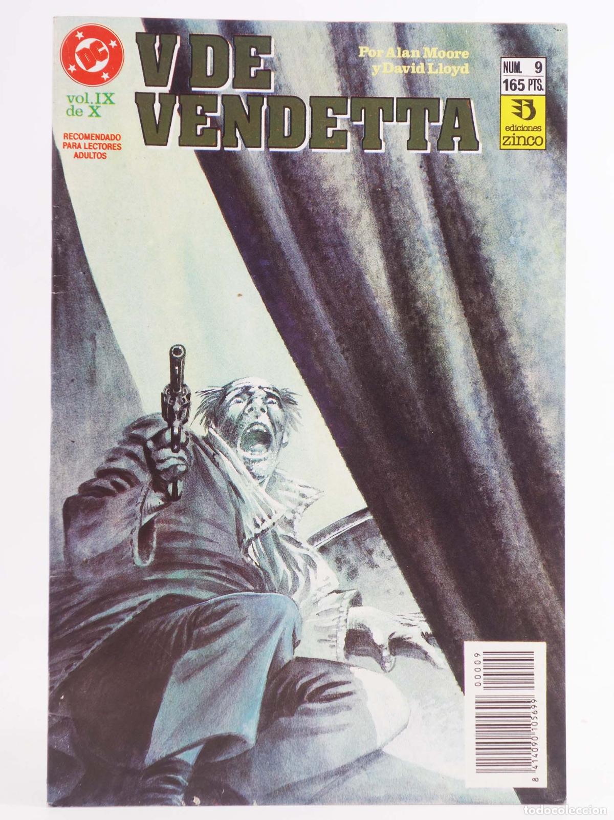 C&oacute;mics: V DE VENDETTA 9 (Alan Moore/David Lloyd) Zinco, 1990 - Foto 1