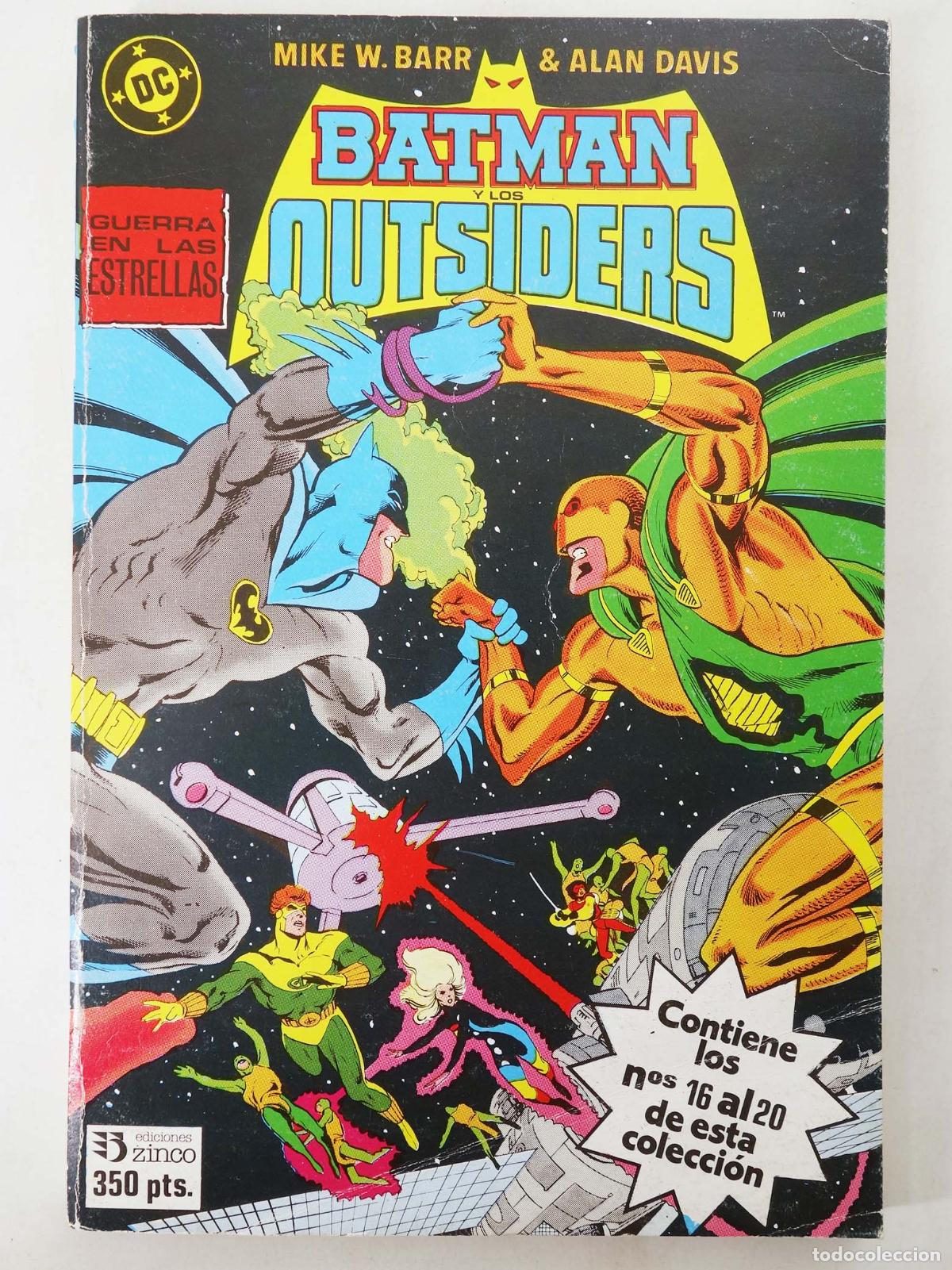 C&oacute;mics: BATMAN Y LOS OUTSIDERS 21 A 25. RETAPADO (Jim Aparo/Mike W. Barr/Alan Davis) Zinco, 1987