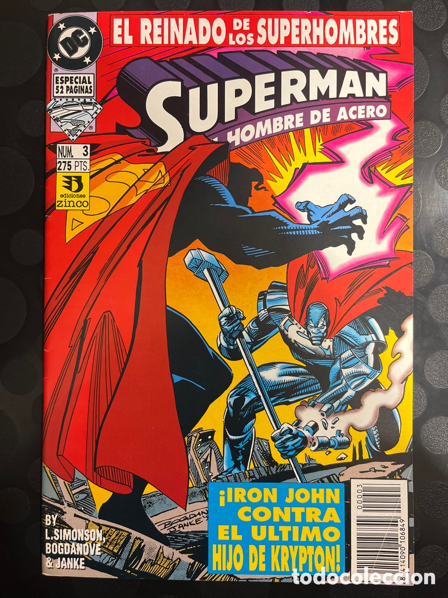 C&oacute;mics: SUPERMAN N.3 EL HOMBRE DE ACERO : EL REINADO DE LOS SUPERHOMBRES DC ( 1993/1994 )
